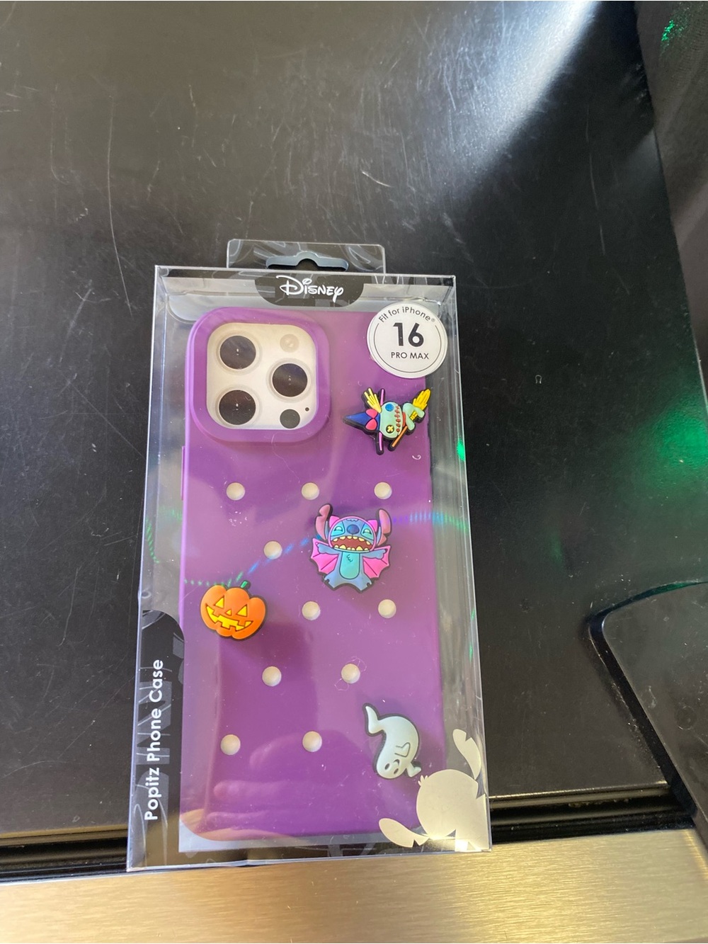 Disney Purple Pop It iPhone 16 Pro Max Case with Halloween Charms